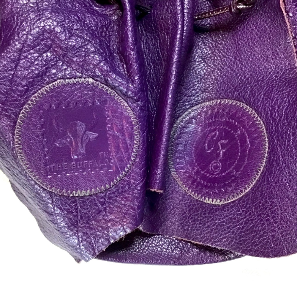Carlos Falchi Purple Buffalo Leather Bag View 2
